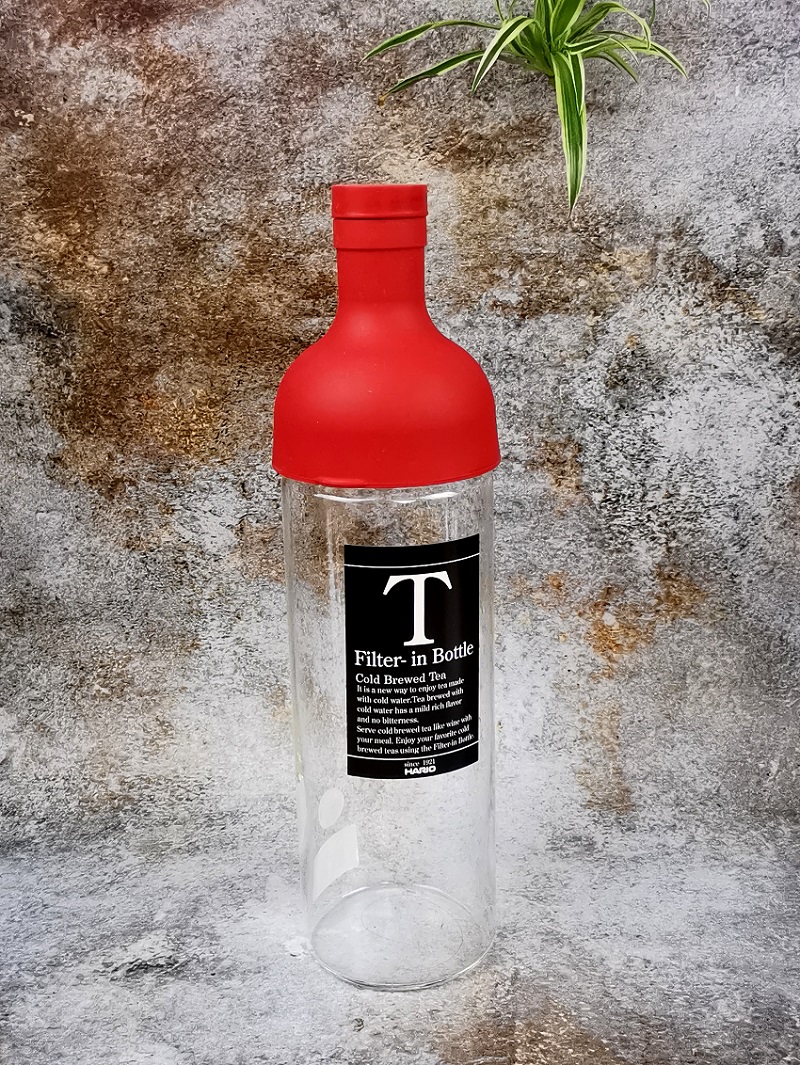 Filter bottle 750 ml - HARIO - for cold brewing (red)